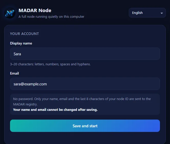 Account form