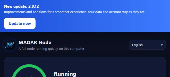 New update bar